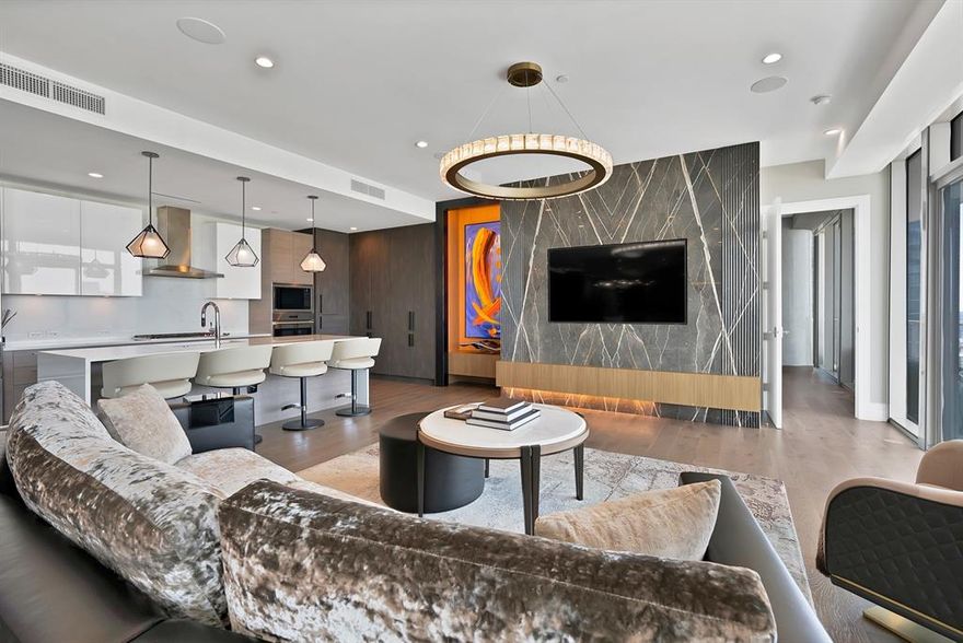 Looking for a turn-key luxury condo look no futher! FULLY FURNISHED designed by Dallas Design group with luxury finish outs. Welcome to Windrose Tower located in the prime location of Legacy West! This stunning luxury high-rise condo showcases breathtaking panoramic views of the city. Unit 1604 is a 3 bedroom and 3.5 bath unit and is 2,589 square feet. Each bedroom comes equipped with California closets, granite countertops, and high quality finishes all over the unit. The primary bathroom has a double vanity, soaking tub, and separate showers. The condo has an open floor plan with floor-to-ceiling windows that flood the space with natural light making it a perfect place to watch the sunset facing towards downtown. Amenities included are a 24-hour concierge service, fitness center, pool, golf simulator, business center, valet services, and many more. Windrose Tower offers great access to amazing upscale restaurants, entertainment, and shopping in walking distance of the complex.