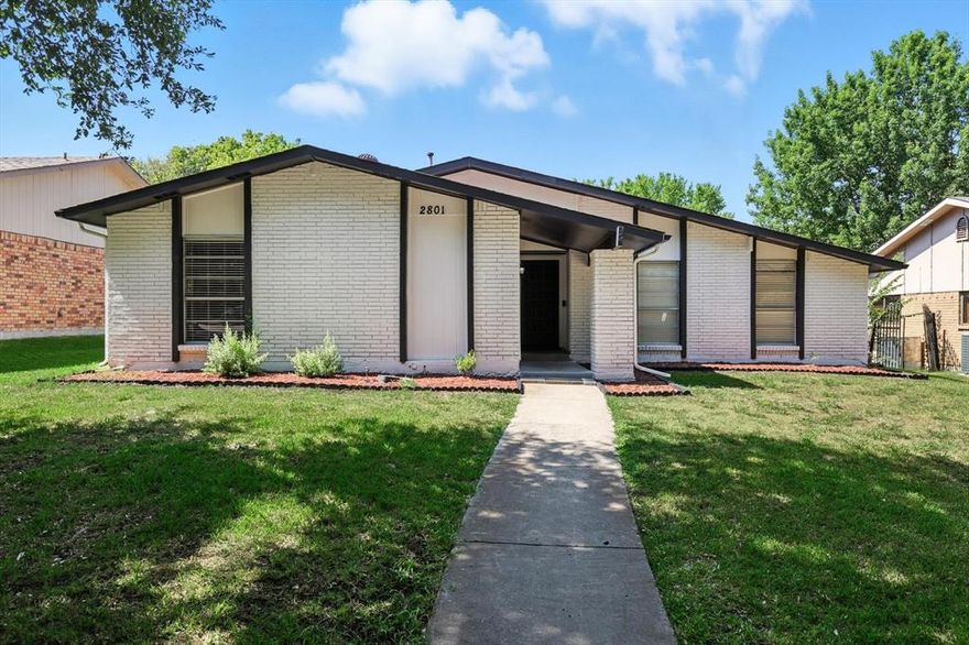This four bed, three bath property on tree-lined Ashglen Drive has been thoughtfully renovated top to bottom and inside and out. A freshly painted exterior welcomes you right inside to an ideal floor plan decked out with brand new flooring, fresh paint and sleek new fixtures throughout. A front living and dining area lead into the stylish kitchen with quartz countertops and a second living room with a large statement brick fireplace. Beautiful sliding glass doors lead out onto a brand new covered deck to enjoy the privacy of your yard and the view of trees on the land behind you. A wet bar right off the kitchen along with the pantry allow extra storage for all of your daily living and entertaining needs. The master suite is expansive, featuring dual sinks in the en-suite bath and an extra closet in addition to the walk-in. A second primary suite with en-suite bathroom, two bedroom and the third bathroom – all beautifully renovated – complete the home. There’s also a dedicated laundry room with plenty of storage and space, thanks to the brand new tankless hot water heater. Outside, you can rest easy that your vehicles are secure with carport parking for two cars tucked inside the electric fence gate. And extra supplies are secure thanks to the storage room on the side of the house, which features a second covered patio area. There is so much to see and love about this property. Don’t miss the opportunity to make it yours!