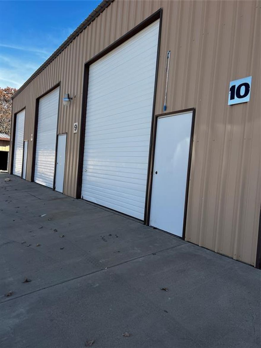 NOW LEASING – CALL NOW! Prime Business Opportunity for Small Businesses, Storage, and more. Located on a high-traffic highway with convenient access to the DFW Metroplex, this property is ideal for various business needs including online operations, trade shops, automotive repairs, warehouse storage, boat, and RV storage. Available Units: Units 2, 5 and 6, 1250 sq. ft. starting at $550 per month. Each unit includes a restroom, 8 ft. overhead door, and office space. Units: Starting at $550 per month. Each unit features 30 ft. ceilings 20 ft. overhead door and service door. Key Features: Convenient for boat and RV storage. Ceiling heights vary by unit. Contact agent for more details  Located in unincorporated Acton, TX Hood County. No Certificate of Occupancy required. Ideal for boat RV and small businesses or trades
Buyers agent to verify accuracy of all information including room & lot sizes, schools, taxes, amenities, etc. Neither Seller nor Listing Agent make any warranties or representations as to accuracy.