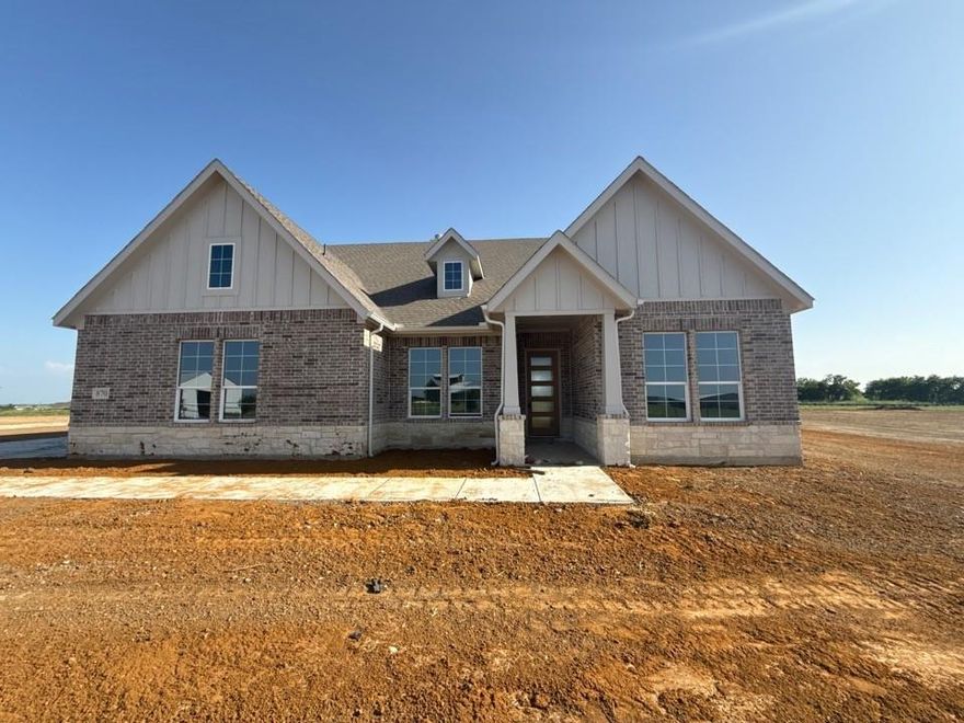Estimated March 2026 completion! Ask us about our Trade In Trade Up program, we can buy your home! The Verbena floor plan features a modern, open-concept layout and the sought-after features today’s homeowners are searching for. With four bedrooms, three bathrooms, and a flex room, this plan boasts just over 2,400 square feet of functional living space. Upon entering the home off the front porch, you’re welcomed by an inviting foyer. Immediately to the left is a hallway with a bedroom, walk-in closet and full bathroom, as well as a linen closet. Across the foyer is a flex room, perfect for a home office, formal dining room or whatever need your family has for the space.