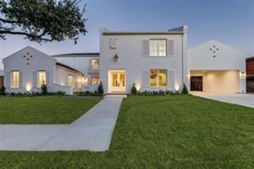 Exceptional architecture and design!  This custom build situated on oversized lot is a perfect intersection of timeless elegance and gracious living. The courtyard provides a intimate outdoor living experience. French doors open throughout allowing the indoor spaces to merge with the outdoors, and natural light floods every room. Custom mahogany shutters, copper gas light, fluted cast stone fireplace, Visual Comfort lighting, Italian marble, and museum wall finishes create timeless charm. The downstairs primary suite has 18 feet vaulted ceiling, luxurious bath that connects to a 14x16 walk-in closet with access to a lovely utility room. Downstairs guest suite, study share views out to the courtyard and front grounds. Upstairs are three large en suite bedrooms, all with walk in closets, and a game room overlooking the courtyard. Covered terrace and oversized garage complete with two car porte cochere.  Pre wired for smart home system.