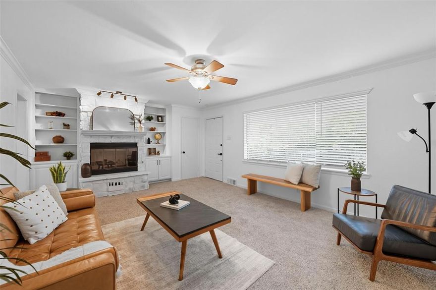 1% RATE BUYDOWN INCENTIVE AVAILABLE, ASK LISTING AGENT FOR DETAILS. 
Updated home in the quiet Forest Park Subdivision, just minutes from UTA, AT&T Stadium, Globe Life Field, shopping, dining, and the Arlington entertainment district. Recent upgrades include fresh interior and exterior paint, new flooring, modernized bathrooms, granite kitchen countertops, updated cabinets, a new gas range, dishwasher, sink and a brand new closet in the master bedroom. Enjoy great outdoor spaces with newly stained oversized decks, fresh landscaping, and new shutters with planter boxes. Not to mention two workshops for a variety of uses. Functional layout with 3 bedrooms, a flex room, formal dining area, and a unique hidden room behind a bookcase - perfect as a private retreat or hobby space. 1310 W Cedar promises character, convenience, and versatility in a prime location.