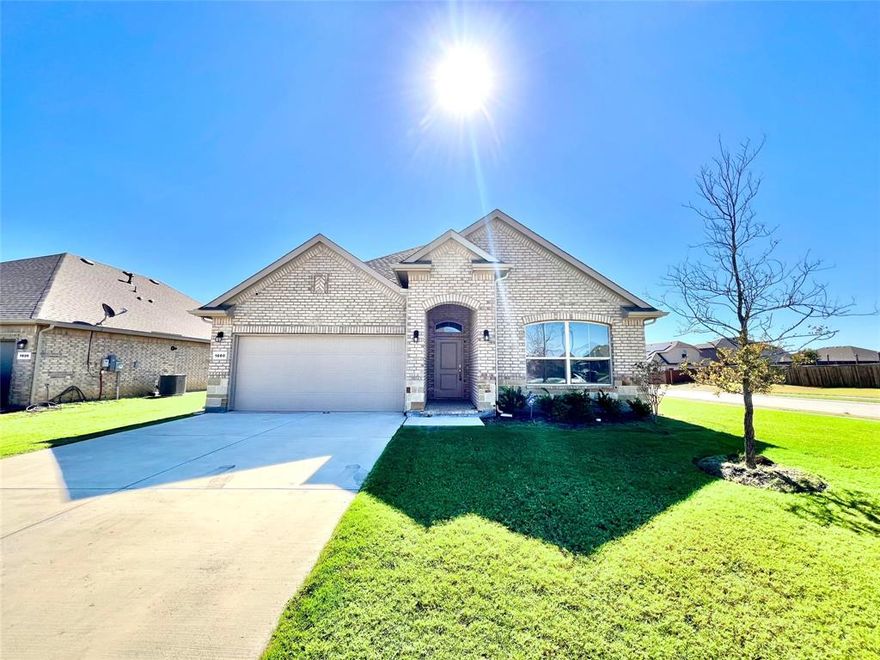 Located on a corner lot in the Erickson Farms community of Krum, this 2022-built home offers space, comfort, and style. The open-concept design features three bedrooms plus a study that can double as a fourth bedroom, along with two full baths downstairs. The chef’s kitchen shines with quartz countertops, a large island with seating, tiled backsplash, pendant lighting, and upgraded fixtures. The living and dining areas flow seamlessly, creating a bright and inviting layout. Upstairs, enjoy a spacious game room with a full bath and closet—perfect as a media room, guest suite, or flexible bonus space. Step outside to a covered patio overlooking a generous backyard, ideal for entertaining or play. Just minutes from Denton’s Rayzor Ranch Marketplace, you’ll have shopping, dining, and entertainment nearby. Important Notice: The property is being sold as-is, with no repairs. All offers must be submitted subject to lender (bank) approval.
