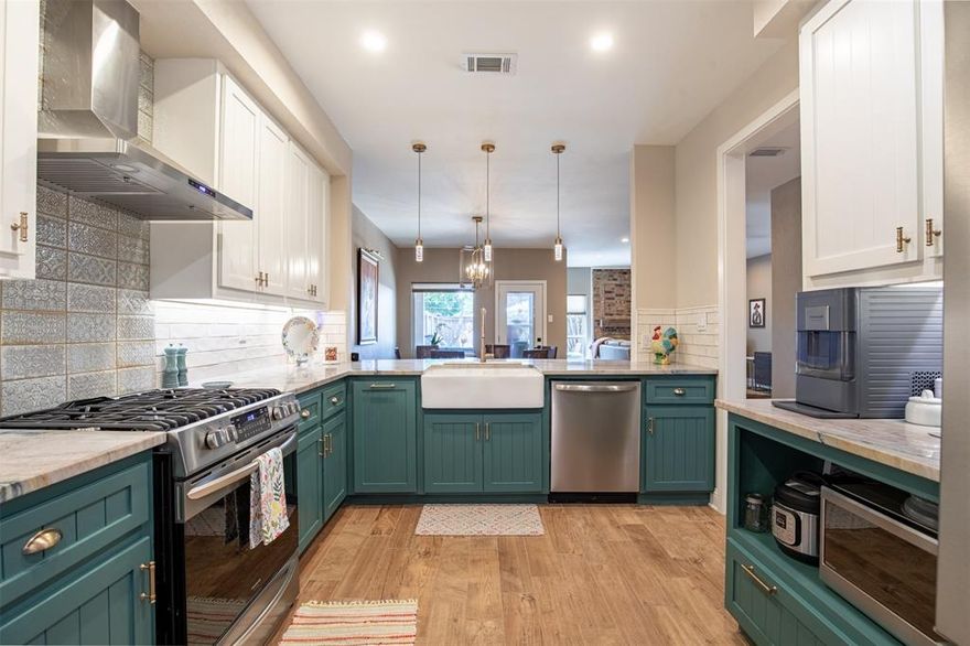 Tucked within the highly desirable Preston Square community, this thoughtfully updated townhome offers an exceptional combination of space, style, and peaceful greenbelt living. This 2-bedroom, 2.5 bath home features 2,074 square feet of well-designed living space filled with natural light and serene views. The spacious floor plan is ideal for both everyday living and entertaining, featuring a generous living area, two dining spaces, and large windows that highlight the lush outdoor setting. The beautifully updated kitchen has been opened to the main living area and offers quartz countertops, recent stainless steel appliances, abundant storage, and a functional layout that blends style and convenience. All bathrooms have been tastefully updated with clean, modern finishes. The spacious primary suite includes dual sinks, quartz countertops, designer fixtures, and generous storage, creating a comfortable private retreat. One of the home’s standout features is the oversized patio with direct access to the greenbelt, offering the perfect setting for relaxing mornings, outdoor dining, or entertaining while enjoying the tranquil views. Residents of Preston Square enjoy access to community amenities including a pool, clubhouse, tennis courts, and expansive green space. Conveniently located south of LBJ and the Dallas North Tollway, this home offers easy access to major highways, premier shopping, dining, and nearby private schools. An exceptional opportunity for low-maintenance living in one of North Dallas’ most established and desirable communities. New roof 2026.