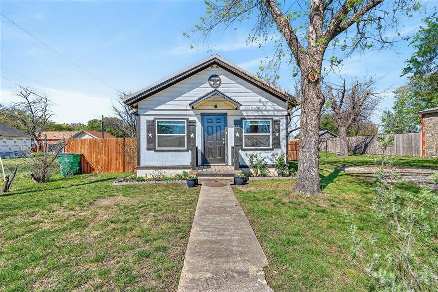 Welcome to this charming home nestled in Dublin, where comfort meets classic Texas style. This cozy 2 bedroom, 1 bath home offers a warm and inviting layout, perfect for first-time buyers, folks downsizing, or anyone looking for a peaceful place to call home. Brand new windows fill the space with natural light, creating a bright and welcoming atmosphere. The open-concept kitchen and dining area is the heart of the home, featuring a large kitchen island that’s perfect for meal prep, casual dining, or entertaining guests. Whether you're hosting family dinners or weekend guests, this space is designed to bring people together. The mini-splits located between the kitchen and dining area as well as the bedrooms, keeps this home pleasantly cool in the summer and warm in the winter. Outside this newly painted home, you’ll find a fully fenced backyard ideal for children, pets, or simply enjoying your own private outdoor space. The  covered back porch offers the perfect spot to relax, unwind, and take in the fresh air year round.
Additional features include two storage buildings, providing plenty of room for tools, hobbies, or extra storage needs.

This delightful property combines small-town charm with practical upgrades—ready for you to move in and make it your own.
