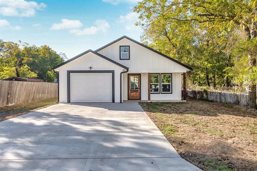 This one looks like your dream home! Just completed and move in ready, this 1260 sq ft 3 bedrooms, 2 bath home is situated in the charming town of Leonard TX. Large walk-in closets, granite countertops, separate full size laundry room off the garage, beautiful stained front door, white kitchen cabinets, luxury vinyl plank throughout, covered front and back porches, and Bermuda grass just planted in front and back yard are some of the picturesque features you will find here. This dream home has it all white siding, stained porch post, 1 car garage and stainless appliances including microwave, dishwasher and oven included. 10-year parts warranty on the HVAC system and one year labor. Come take a look!