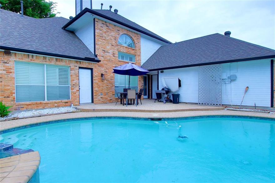 Welcome home! Beautifully remodeled home with pool in Plano TX. This stunning 4 Bedroom and 3 full bath home offers high end upgrades and a great location. First floor offers 2 bedrooms and 2 full baths, kitchen and living room. Updated master bathroom offers a spa, shower and double sink with vanity. Upstairs you will find 2 more bedrooms a secondary living room and a full bath. Enjoy hanging out with friends in this unique backyard with a beautiful pool. Refrigerator, washer and dryer are included.
