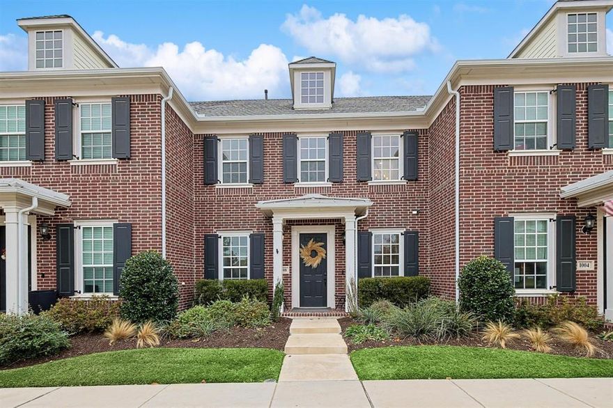 Charming, two-story home situated directly on the square of amenity-rich, award-winning community, Pecan Square — voted Best Amenities, Lifestyle, and Community of the Year by the Dallas Builders Association and the National Association of Home Builders. Step into grand entry showcasing vaulted ceilings & you’re led to an office bonus space featuring custom-built sliding barn door. Continue into the open-concept floor plan to the kitchen boasting granite counters, gas cooktop, extra cabinet storage & large walk-in pantry. Upstairs you’ll find the laundry room conveniently located by the spacious bedrooms & elevated ensuite with custom flooring & two walk-in closets. Enjoy the patio, private 2-car rear detached garage & hassle-free front & backyard as lawn care is handled by HOA. Only steps away are amazing amenities including 3 pools, fitness center, pickleball & basketball courts, dog park, game room, coworking space, fire pit, playgrounds & much more! Over 300 activities a year, from festivals to sports teams to book & craft clubs—there is something for everyone! 1 Mile from Johnie Daniel Elem. Frontier 500MB internet included in HOA fee. Convenient DFW location with easy access to I-35, 26 min to DFW Airport, 28 min to Downtown Ft. Worth, & 45 min to Downtown Dallas.