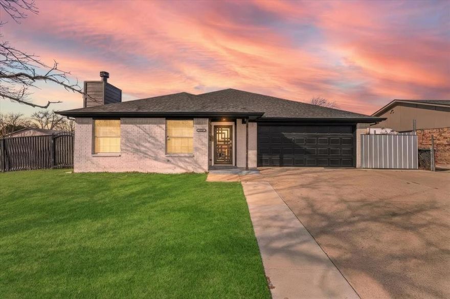 Welcome to 7116 Baird Drive in Fort Worth! This cozy 4-bedroom, 2-bath home offers 2,150 sq ft of comfortable living space with a functional layout. Features include a Jack-and-Jill bathroom, garage conversion into a media room, one bedroom featuring a walk-in closet with built-in shelving, and an outdoor camera system for added peace of mind. Enjoy outdoor living with a covered outdoor kitchen area, carport, additional storage room, and a motorized gate with rear driveway access. Located within walking distance to an elementary school, this home is ideal for families seeking comfort, space, and a convenient location.