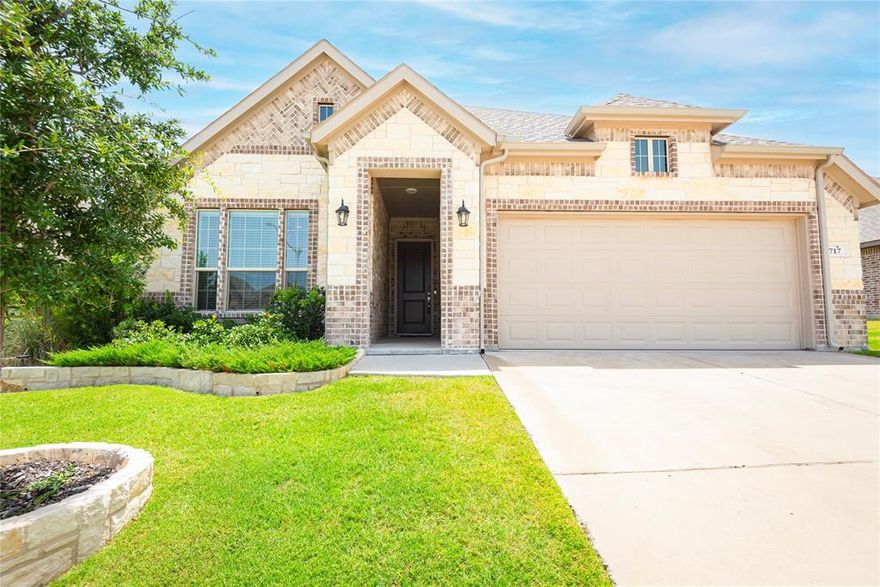 Welcome to this beautifully maintained home featuring numerous upgrades throughout! Inside, you’ll find stunning wood-look ceramic tile flooring that extends throughout the entire home—no carpet here! The kitchen is a chef’s dream, equipped with upgraded appliances including a Bosch dishwasher and a full suite of Frigidaire Gallery stainless steel appliances: refrigerator, oven, stove, and built-in microwave. The oven includes a built-in air-fryer and self-cleaning steam.
Additional highlights include a floored attic for convenient storage, an insulated garage door for energy efficiency, and Kwikset keyless entry for easy, secure access. The property is pre-wired with a security system—just activate your service to enjoy peace of mind.
Step outside to a covered patio that’s perfect for entertaining, along with a 10x10 Tuff shed for all your storage needs. Custom-designed flowerbeds beautifully match the exterior of the home, and a full sprinkler system keeps the yard lush and green year-round.
Conveniently located with quick access to I-820 and I-30, commuting and running errands couldn’t be easier.
Don’t miss your opportunity to own this move-in-ready gem with thoughtful upgrades inside and out!