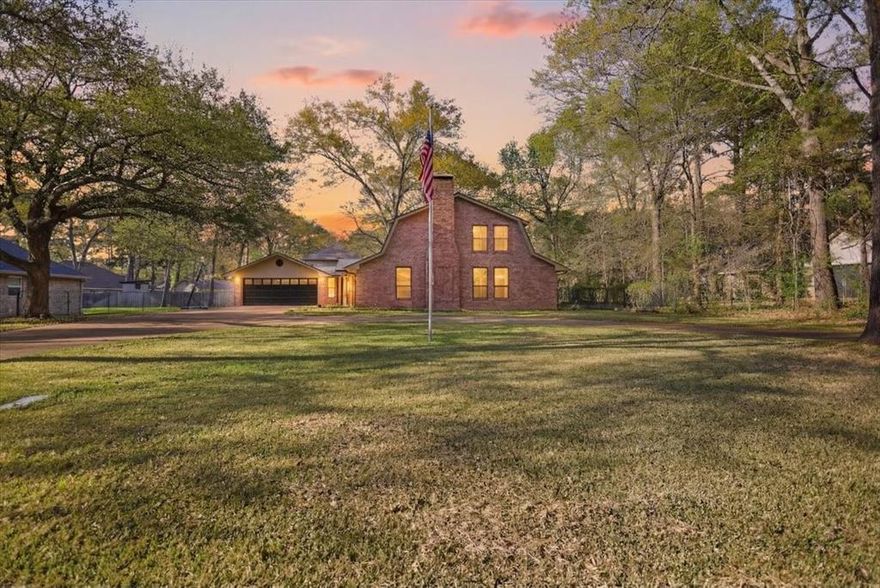 This home delivers immediate curb appeal with a generous front yard, front-entrance garage driveway, and an additional circle drive providing convenient access for residents and guests alike. The tree lined setting in this section of Hideaway creates a tranquil atmosphere that distinguishes this property from the rest. Inside, soaring ceilings and beautiful wood flooring establish a refined aesthetic throughout the open floor plan. The spacious living area, anchored by a wood burning fireplace, flows seamlessly into a generously sized kitchen featuring abundant storage, a large breakfast bar, and a walk in pantry with an additional closet. Every element reflects a commitment to both function and design. The primary suite offers a genuine retreat experience, complete with a luxurious bath featuring separate sinks, a soaking tub, walk in shower, spacious walk in closet, and extensive built in storage. A large laundry area with a sink adds everyday practicality. Upstairs, a expansive loft provides flexible living space ideal for a game room, second living area, or bunkroom. Two additional bedrooms share a well-appointed Jack and Jill bathroom. The oversized garage includes a large bonus room perfect for a workshop or personal retreat, while the back grilling area and fenced yard complete the outdoor living experience. The location is exceptional situated directly across from a pickleball court and park, with convenient lake access and proximity to the back gate. Hideaway's resort-caliber amenities include three lakes, three golf courses, two swimming pools, tennis courts, parks, a bar and grill, and 24-hour gated security. Schedule your private showing today to experience this remarkable property firsthand.