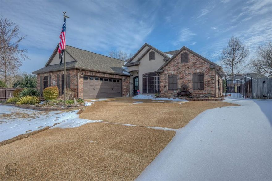 Tiburon neighborhood in Bossier City. This beautifully maintained one owner home offers 3 bedrooms, 2 bathrooms, and 1,787 square feet of quality construction. Designed with an open floor plan, the home features granite countertops, a tumbled stone marble backsplash, and a large, raised breakfast bar. Enjoy both a breakfast area and a formal dining space, providing flexibility for everyday living, along with special occasions. Ceramic flooring flows throughout the entire home, complemented by rich cherry oak accents that add warmth and character. The spacious primary suite includes a large bedroom, double sinks, and a separate tub and shower in the ensuite bath. Step outside to a fully fenced backyard, ideal for relaxing or hosting guests. Located in a highly rated school district and just minutes from shopping, entertainment, hospitals, and Barksdale Air Force Base, this home also includes the benefits of an HOA within a secure, gated neighborhood. Schedule your showing today.