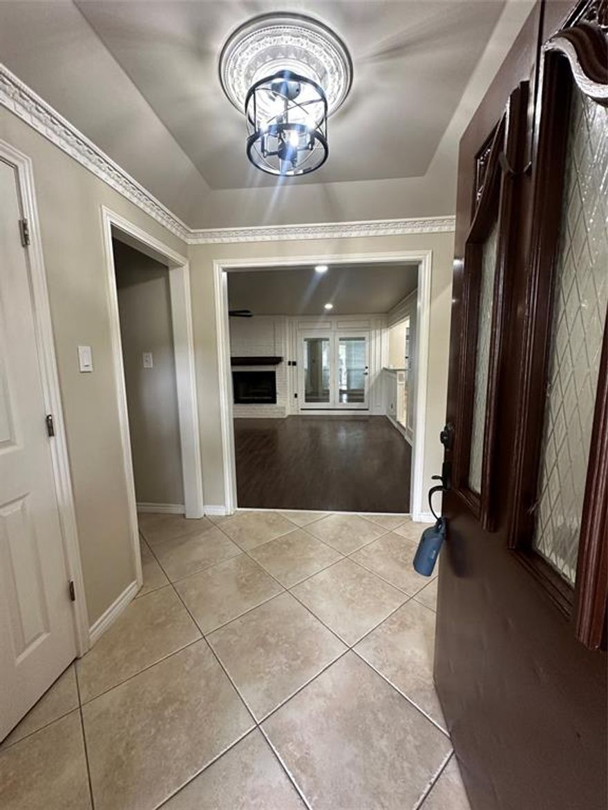 Move-in ready home with 4 bed 3 bath, Sunroom, oversized 2CG, Pool. 2 Primary Suites.Newly updated interiors, farmhouse looking exterior, tucked away from the street, family friendly layout with entry leading you into a spacious sunken living room with fireplace, formal dining with built-ins, kitchen with 5 burner gas stove, stainless steel appliances, Fridge, granite counter, nook - all to provide you a cozy, comfortable living space! On the other side of the Family room, a beautiful gallery hallway leads you to 3 bedrooms downstairs: Jack n Jill bedrooms with closets and attached full bathroom in between; continue down the hallway to find spacious master bedroom with bay window, closet n attached full bathroom.Unique layout with 3 bedrooms and 2 bathrooms downstairs is a huge plus especially for families with young kids or elderly parents or anyone with preference to be downstairs. Laundry Rm with Washer, Dryer, Sink, Built-ins.
A beautifully appointed well-lit large sunroom awaits you with access from downstairs master bedrm, living. In this room, you can choose to sip your favorite drink and read a book or relax watching nature or u can use the space as your office, fitness, meditation or hobby room, or to host your own soiree. 
UPSTAIRS: take advantage of additional huge master bedroom with fireplace, dual sinks, separate his-her closets, tub, shower, and a balcony that overlooks the pool and nearby area. 
NO CARPET in the home. 
Home sits on a large 0.83 acre lot with privacy galore. Enjoy morning and evening walks in this serene neighborhood and get a glimpse of stunning sunrise-sunsets. You can even enjoy watching the Southlake Fourth of July firework show from the front yard.
Mature trees giving shade in front,large pool in the back,grill or sunbathe on the back porch!Spacious 2 cargarage with quiet openers n built-ins.X-long driveway.

Tenant pays to maintain Pool, Yard and Pest control or Owner can cover these for extra monthly fee.