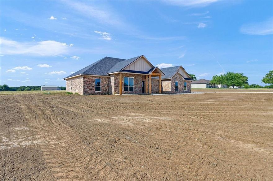 Beautiful new spec home built by Wilson Home Building.  This home has a huge walk in master closet with built in cabinets.  Open floor plan with hard surface flooring throughout the home and an extra large kitchen pantry.  This home sits on a large 3+ acre lot that provides privacy from neighbors and has plenty of room for adding additional structures in the future!