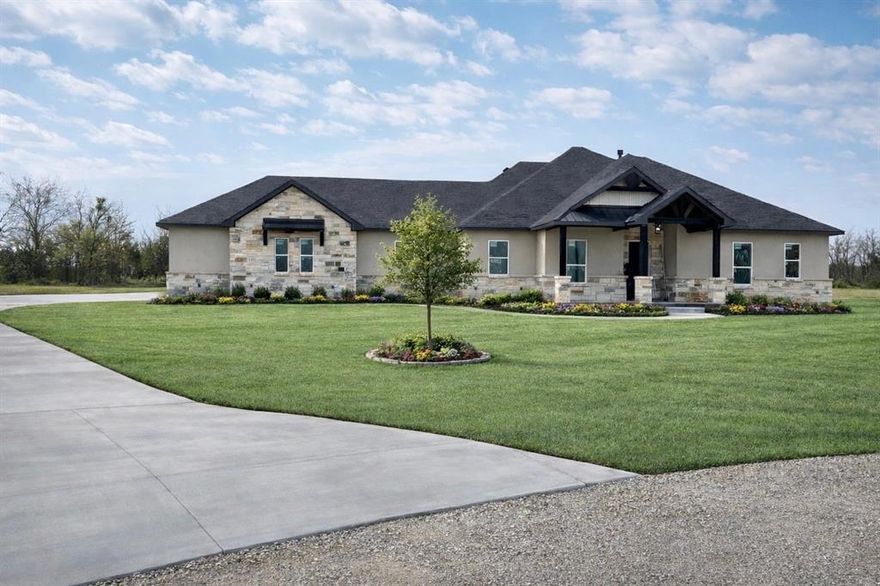 Fantastic executive, stone and stucco home on cul-de-sac located in the prestige Wild Horse Estates. This beautiful 3 bedroom, 2 and a half bathroom home sits on 1 acre tract featuring a steam shower in master bathroom including a 12x6 walk-in closet, gourmet kitchen with custom built-in cabinets and a large 9x7 walk-in pantry, large 23x23 living area, office, two car attached garage and a one car detached garage-workshop, 2 fireplaces with one in living area and is a gas log fireplace with starter and the other in the large 36x15 covered back patio and is a wood burning fireplace with starter (note 15 feet of back patio is 8 feet deep). And a large 20x8 front porch with room for outside patio chairs.