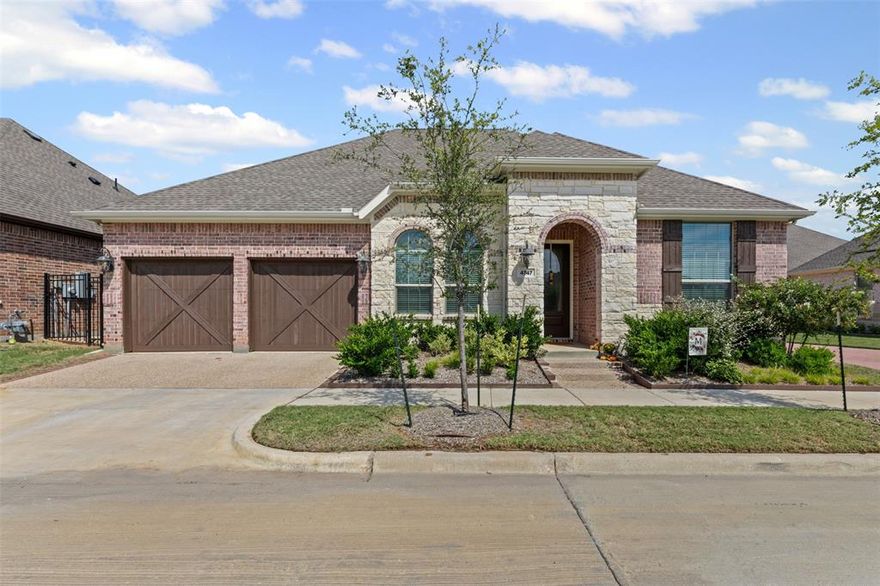 New Price!!  Welcome to this 2-year young home in the Viridian Elements 55+ Community! Low maintenance living with activities and amenities galore! This home boasts a light & bright, open floor plan featuring quartz countertops in kitchen & baths, stainless appliances, split bedrooms and a great office with french doors. Floors throughout are easy-care wood-look tile. Primary bath has large separate shower, garden tub, two sinks & walk-in closet. An extra enormous extra closet is found in the hall outside the bedroom.   Front yards are maintained by the HOA so that you can spend your time at the pool, fitness center & walking trails. Backyard has a lovely covered patio and a small garden area. Across from the home is a common gathering area with landscaping and tables for visits with your friends and neighbors for coffee or wine!  Hurry out to see all that Viridian Elements has to offer!