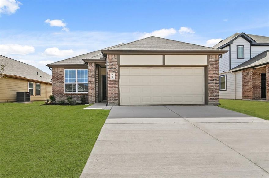 Love where you live in Deer Creek in Fort Worth, TX! The Palermo floor plan is a charming 1-story home with 3 bedrooms, 2 bathrooms, and a 2-car garage! This home has it all, including vinyl plank flooring and tray ceilings for some dramatic flair! The gourmet kitchen is sure to please with an island overlooking the dining and family rooms, 42-inch cabinetry, granite countertops, and stainless-steel appliances. Retreat to the Owner's Suite featuring a beautiful bay window, double sinks with granite countertops, a separate tub and shower, and spacious walk-in closet! Enjoy the great outdoors with a sprinkler system! Don’t miss your opportunity to call Deer Creek home, schedule a visit today!