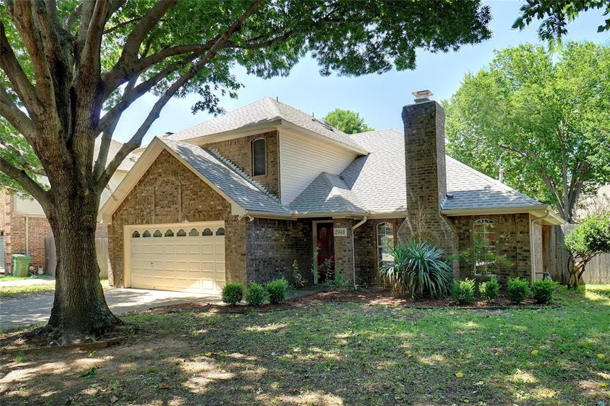 4 bedroom, 2.5 bath, 2 car garage minutes from Lake Grapevine! Carroll ISD! Split floor plan, oversized master downstairs with two closets.  Intimate family room. Plenty of bonus closets storage and space flexibility.  Extra room, could be used for study or formal dining. Great view from kitchen to backyard, has oversized sink, bay windows, breakfast counter.  Stainless steal appliances.  Trees provide shade and Privacy.  Enjoy grapes from your own established vine!  Ready for immediate move in.  Lovely neighborhood in a great location with easy access to all the Grapevine, Southlake area has to offer.  Ready for immediate move in.