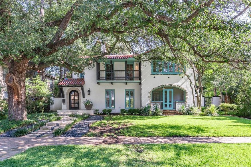 Extraordinary Spanish Mediterranean home in HPISD.  Tucked away on one of the most secret, tree-lined pockets of Highland Park, is an impeccably designed architecturally significant masterpiece. From the moment you arrive, you'll notice the difference: a walkable neighborhood that feels like a hidden gem in the heart of the city — yet you are minutes from the buzz of Dallas Country Club, Highland Park Village, Knox St and the Design District. Step inside to hand scraped hardwood floors, and sun-drenched living spaces that feel like they belong in a Napa Valley estate. The open-concept kitchen is a chef's dream: Carrera marble counters, custom cabinetry, designer lighting, Ann Saks tile and professional grade appliances, including a built in fridge and Wolf gas range. A screened in front porched, tucked-away dry bar and butler’s pantry, along with a wall of sliding glass doors in the dining room, make entertaining seamless. Every room is a study in understated, quiet luxury, custom millwork, oversized windows, and seamless indoor-outdoor flow. Behind its fabulous façade, you'll find interiors curated for both gracious entertaining and elevated everyday living. The main living space is anchored by a statement fireplace open to kitchen and dining that overlooks a serene, landscaped backyard, the ideal balance of indoor-outdoor flow. The upstairs primary suite? A private sanctuary with a fireplace, cozy sitting room, exercise room, or nursery, spa-inspired bath and a closet that could make a stylist weep. Secondary bedrooms are generously scaled, all with en-suite baths and built in cabinetry. First floor office and guest bedroom. An exceptional offering in one of Dallas' most prestigious enclaves, 4530 Fairway combines classic architectural integrity with refined modern living. This is a home for the buyer who understands craftsmanship, appreciates quiet luxury, and wants to live in one of the most established yet dynamic areas of the city.
