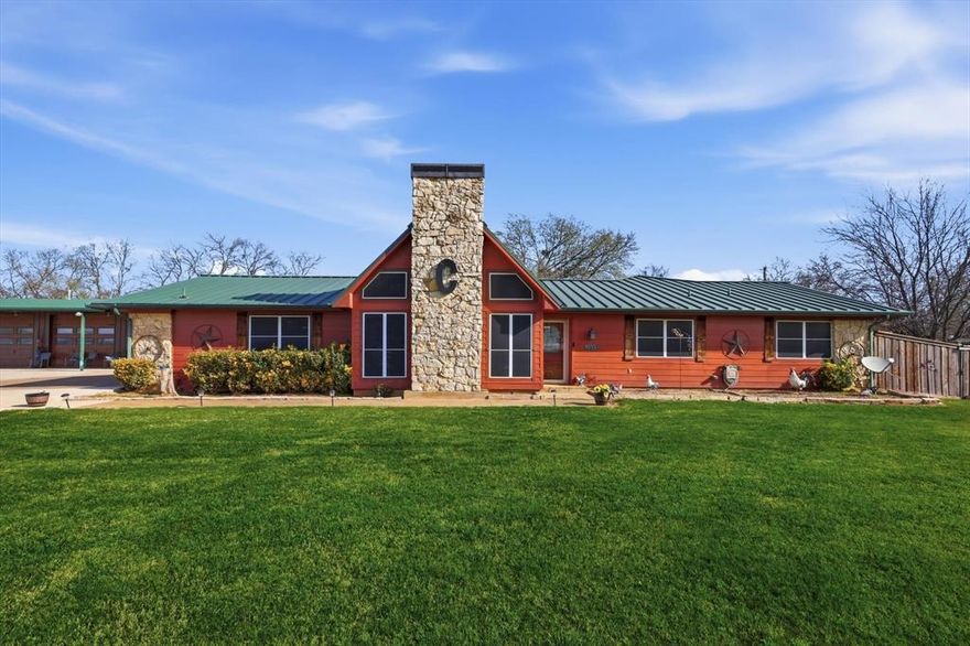 This property has it all! Ranch style home with a large shop, beautiful pool, barns and a second home on site! This 14+ acre property is close enough to the metroplex but keeps you out of the hustle and bustle. The extra parking makes it easy to entertain friends and family for weekend gatherings by the gorgeous pool! The large 46X36 insulated, heated & cooled shop is every man's dream for projects and more! Bring your horses and livestock to enjoy the beautiful barns! The extra 1,664 square foot home allows for additional family or can generate extra income. This place is a MUST SEE!