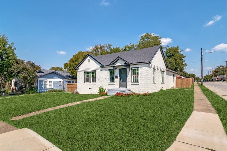 Completely Renovated East Dallas Gem – 3 Beds, 2 Baths, 2 Living Areas!  This traditional custom home has been fully updated with all new mechanicals, new bathrooms, and new kitchen, as well as a brand-new roof – all now ready for you to move in and enjoy! Perfectly positioned just half a mile from Tenison Golf Course to the East and the Santa Fe Trail to the West, and just a few minutes from White Rock Lake, and Lakewood to the north and downtown Dallas, Deep Ellum, and Baylor Hospital to the South.   This home offers style, comfort, and incredible investment potential in one of East Dallas’ fastest-developing neighborhoods – Mount Auburn.  Step inside to an open-concept layout flooded with natural light from large new windows. Pretty LVP floors, designer light fixtures, and fresh interior & exterior paint create a transitional and inviting atmosphere. The spacious kitchen is the heart of the home, featuring a central gathering island, brand-new quartz countertops, sleek subway tile backsplash, stainless steel appliances, and new cabinets—perfect for entertaining or casual family meals.  The primary retreat is large and offers a walk-in shower, and dual vanities. Additional highlights include a huge laundry room, new water heater, HVAC, and electrical system. With two living areas and a massive, fenced backyard, and off-street parking for 4 vehicles, this turnkey home is ideal for both everyday living and entertaining.  Enjoy quick access to East Grand, I-30, and all the best of Dallas, making this home as convenient as it is beautiful.
