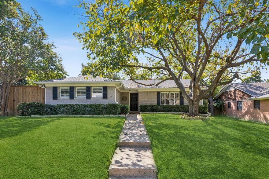 Charming 3 bedroom, 2 bath home in the sought after Lake Ridge Estates neighborhood in the heart of Lake Highlands.  Lovely drive up gives way to a very livable floor plan. with hardwood floors throughout.  Kitchen is partially open to the nicely sized den with a fireplace and back yard views. Primary bath has been recently renovated with lovely designer touches.  Just minutes from White Rock Lake, parks, trails and Northpark!