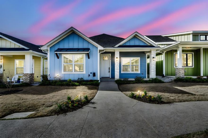 Quaint luxury cottage living at its finest! This cottage style home is a blank canvas with its neutral and tasteful finishes ready for you to make it your own. The Cottages on Cantrell community includes a carriage house, detached garage, fitness center, and more. In walking distance to the lively Downtown Waxahachie, featuring many dining establishments, shopping, and parks. This lock and leave community is perfect for an on the go lifestyle.