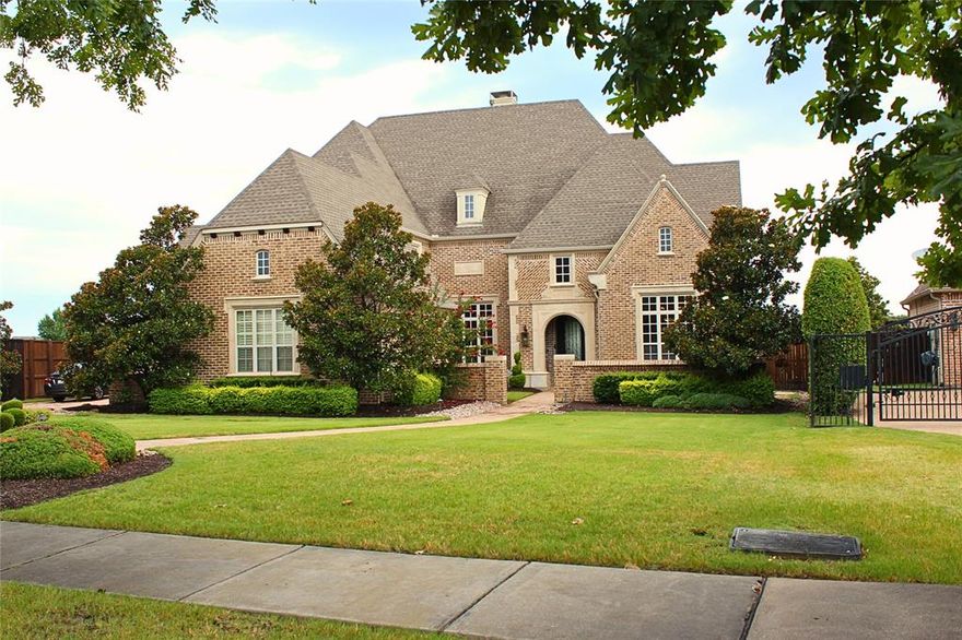 Experience luxury in this exquisite Sanders exec home that sits on 0.5-acre lot with sweeping golf course views. Home features a Chef’s kitchen, with Wolf & Subzero appliances, pot filler, wine fridge and walk-in pantry.  Kitchen opens to breakfast area & family room with stone fp, & built-ins.  Primary suite offers stunning backyard views and spa like bath with dual vanities, separate shower & tub, and WIC. The stately office awaits with its beautiful millwork, coffered ceiling & built-ins.  Lots of space for family & friends with 4 add. ensuite bedrooms (3 up, 1 down). The backyard oasis has a unique 3-tiered lot that offers resort style living with a half sport court, huge grass area, lg pool with waterfall and spa, extensive covered patio with massive stone fp, outdoor kitchen & pool bath.  Other features include formal living with cast stone fp, billiards rm with wet bar, media rm, second office, wood floors, dual staircases, shutters, 3-car garage.  3 NEW Trane AC units, May '24.