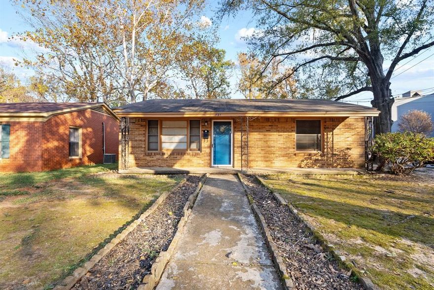 This is the perfect first home or investment property to be used as a rental. Offers large back yard, corner lot, and so close to Tyler Jr. College. Original wood floors, knotty pine walls, two bedrooms and one bathroom, a large back yard, and a covered carport. Outlets already there for additional gas heat, and cook stove. Make an appointment today to see this gem!