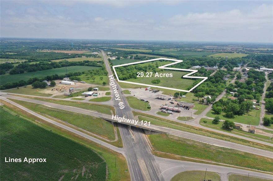 29+- ACRES of prime Land in Trenton, TX! This is an exceptional location for all of your future development plans or ideas! Lots of open space with a few trees.  Right off the HWY with great road frontage and excellent visibility. Close & convenient to the nearest major Cities. Options are endless on this Tract!