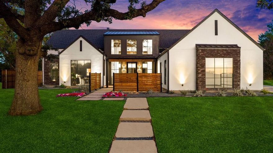 Exquisite modern style one story new construction home located in Colleyville's newest luxury home community! Welcome to this impeccably designed home featuring soaring 19 foot ceilings, 8 inch hardwood flooring, elegant 74 inch stone Napoleon Vector fireplace, gorgeous custom lighting, wood beams, 4th bedroom or office, and a 3 car garage with cedar doors. Spectacular gourmet kitchen boasts a beautiful quartzite waterfall kitchen island, 48 inch Thor gas range with double oven, and a one-of-a-kind prep kitchen complete with built-in microwave, dishwasher, sink, cabinetry, and space for an additional refrigerator. Glamorous primary suite with decorative lighting, beamed vaulted ceilings, double shower heads, a rain shower head & shower body sprays plus his and her custom closets. Incredible floor to ceiling black framed Pella windows and sliding doors provide breathtaking views of the huge covered patio with stone fireplace and private backyard. GCISD! **SPECIAL FINANCING AVAILABLE**