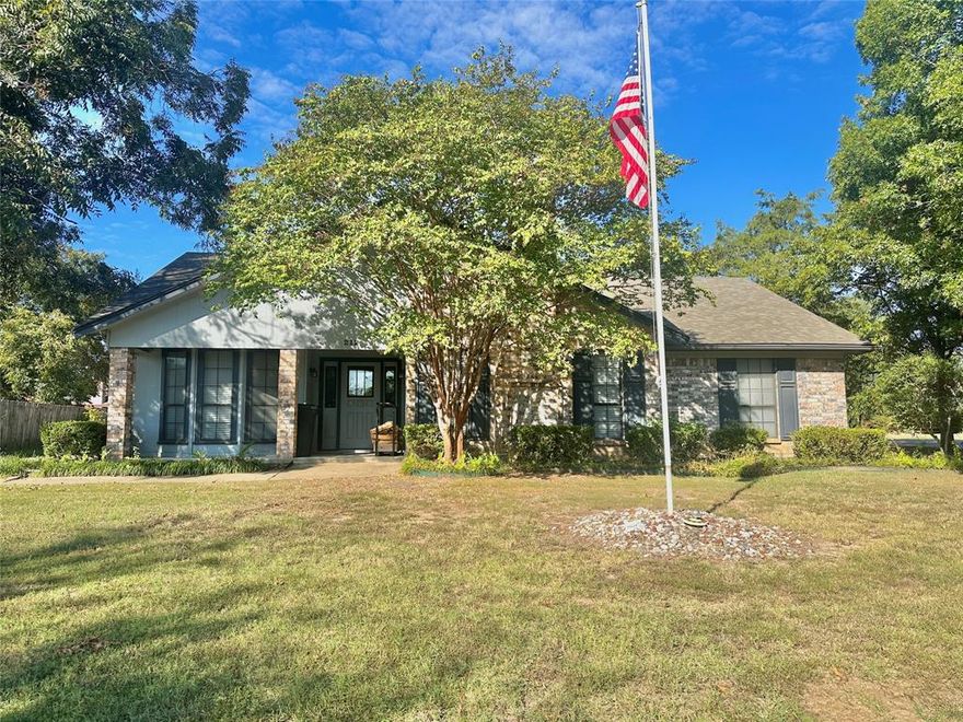 Discover the perfect blend of comfort and style in this stunning 3-bedroom, 2-bath home located in the heart of Sulphur Springs, TX. With a classic brick exterior and inviting features throughout, this home promises an ideal living experience. Step inside to find vaulted ceilings and updated paint in calming neutral tones that create a bright, open atmosphere. Your eyes will be drawn to the spacious family room, a true gathering spot featuring a cozy fireplace – perfect for those chilly nights. The home caters to both formal and informal entertaining with distinct dining areas, offering flexibility for all your hosting needs. The heart of this home is its beautifully equipped kitchen, boasting elegant granite surfaces and tile flooring that add a touch of sophistication. The roomy primary suite provides a private retreat complete with dual closets, dual sinks, and a luxurious garden tub – offering a serene escape at the end of the day.Outside, the property is a true gem. Situated on an interior lot, it features a large, fully fenced backyard offering exceptional privacy. The expansive granite pool is a standout feature, waiting to be restored to its original glory, providing future opportunities for outdoor enjoyment and relaxation. A two-car garage completes this delightful home, providing practical storage and convenience. This property is a rare find, offering potential and charm with every turn. Whether you're looking to entertain or unwind, this home offers endless possibilities.
