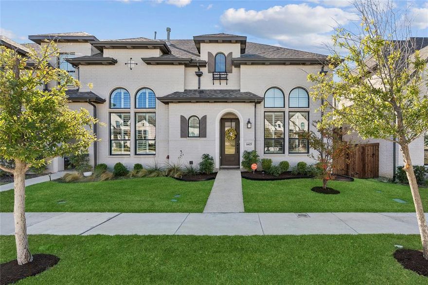 Beautiful 2021 Highland Homes Townhome Offering Low-Maintenance Living in Aledo! This impeccably maintained two-story townhome features an open, light-filled layout with a vaulted ceiling in the main living area, plantation shutters, and elegant wood flooring. The dining area includes a charming window seat, and the island kitchen impresses with quartz countertops, gas cooktop, under-cabinet lighting, upper glass-front cabinets, walk-in pantry, and stylish lighting throughout. The primary suite is conveniently located downstairs and offers a vaulted ceiling, wood floors, ceiling fan, spa-like ensuite with dual sinks, soaking tub, separate shower, and an oversized walk-in closet. Upstairs, a spacious loft provides the perfect second living space—ideal for a game room or sitting area—along with two additional bedrooms featuring carpet and ceiling fans. Enjoy a covered back patio with a small grass area and wood fence—perfect for easy outdoor living. A rare 2-car rear tandem garage offers excellent storage and flexibility. Community amenities include a clubhouse, pool, playground, greenbelt, jogging path, and park, providing a vibrant and active lifestyle just minutes from Aledo’s conveniences. This townhome combines modern design, thoughtful upgrades, and low-maintenance living—truly move-in ready!