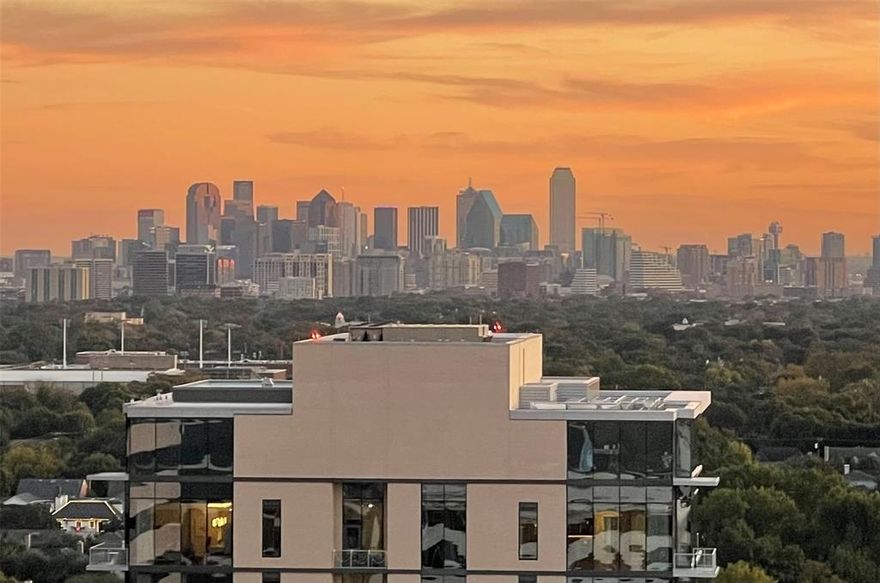 Amazing lease opportunity! Stunning sub-penthouse condo with unobstructed Downtown and breathtaking sunset views from every window. Whether looking for Highland Park Schools or the perfect lock-and-leave in Park Cities, this condo has it ALL. Excellent floor-plan with three bedrooms, office, three and a half bathrooms and two balconies. The large primary suite has a spacious siting area ideal for a TV room-home office, a luxurious spa-like bathroom, and extra large closet. 4 convenient parking spaces and extra large storage units are included. Building amenities include large pool with spa and grill area, pool side cabanas, Life Fitness Gym, Valet parking, 24-7 concierge, and much more.