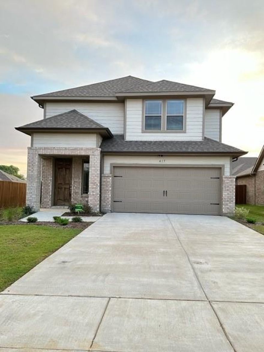 Welcome to an excellent East facing Brand new Home near historic downtown Pilot Point square & Lake Ray Roberts! Enjoy peaceful country living in a small town setting and still closer to all major highways and to major DFW areas. This beautiful open floor plan offers 3 Bed, 2.5 Bath , 2 car garage, open concept living with lot of natural light. The kitchen with spacious island, stainless steel appliances, granite, extended tile, & painted cabinets overlooks the living room. Spacious master suite has an ensuite bathroom with dual sinks, extended shower, & large walk-in-closet with almost as big as another bed room. Maser bed room is in downstairs with spacious master bath and half-bath close to the hall. 2 bedrooms & full spacious bathroom up. Spacious laundry room. Classic style exterior with covered front porch & back patio. Smart home security & energy efficient features included. Located near Pilot Point Intermediate School. Minutes to FM455, Dallas north pkwy & Hwy 380. A must see!