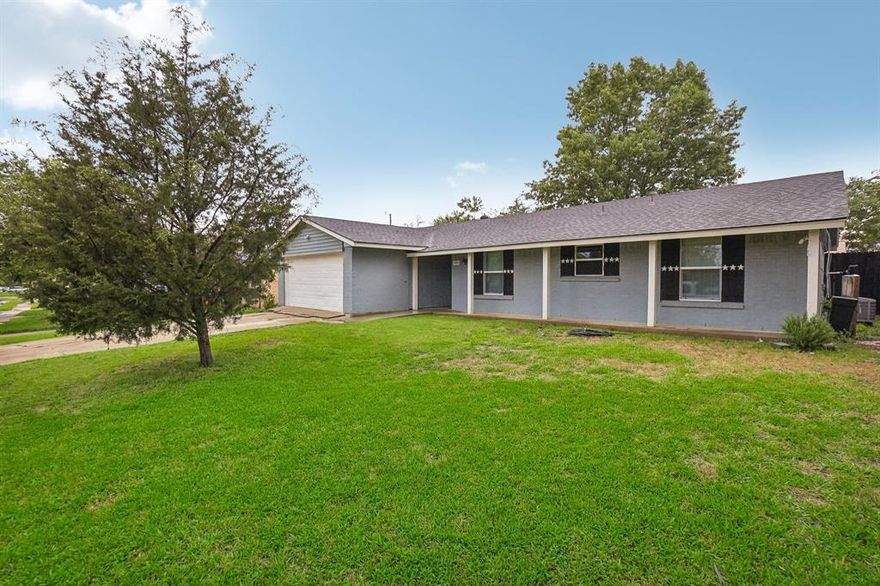 Opportunity awaits in this move in ready 3-2-2 just minutes from DFW Airport Las Colinas and major freeways! The open floor plan features a spacious kitchen and family room overlooking the backyard. Three bedrooms plus additional flex space for a home office or fourth bedroom. The hall bathroom and primary bath shower have been updated. Updated windows in the front of the home, new roof in 2020, enjoy the large covered patio and oversized backyard, 12x16 workshop with electric.