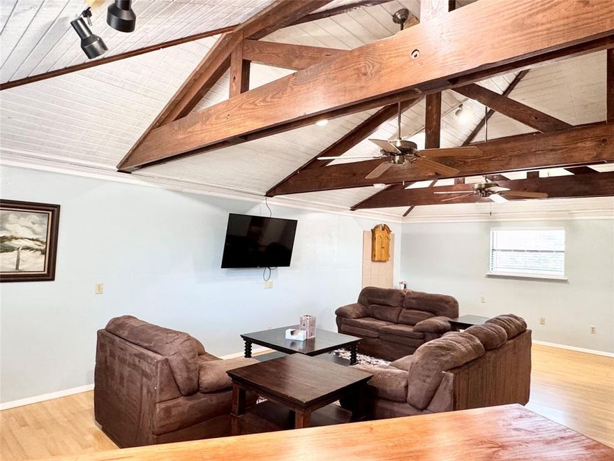 This 2 bedroom, 2.5 bath apartment is located on the second floor, fully furnished, and ready for you to move in! It has its own private back porch balcony, two personal parking spots, and has shared accessible land. This property is outside of city limits but is less than 10 minutes from the highway to get to many restaurant and shopping options. Call us today to schedule a viewing!