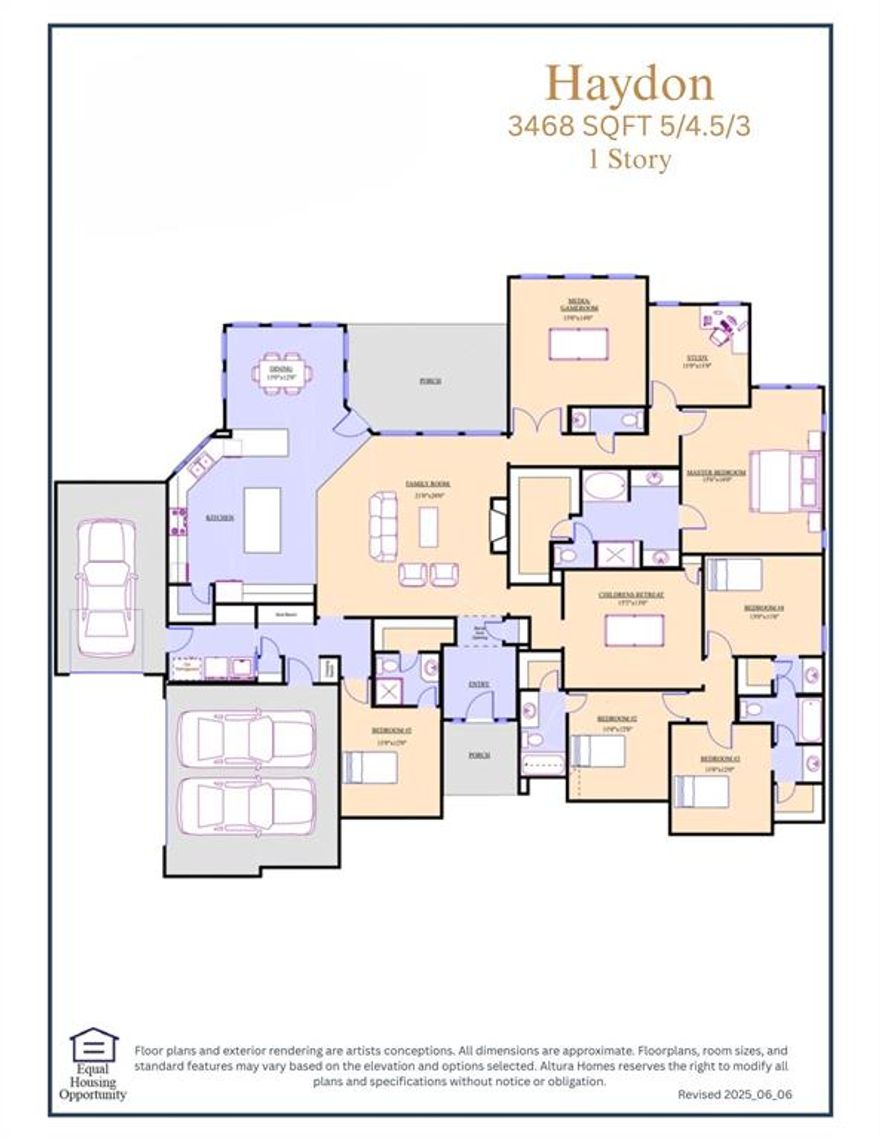 MLS# 21054412 - Built by Altura Homes - Dec 2025 completion! ~ Introducing the Haydon plan - an expansive 3468 sq. ft. 1-story home situated on a sprawling 1 acre lot in the highly sought-after Heritage community of McClendon Chisholm. Boasting 5 spacious bedrooms, a study, game room, children's retreat, mud room, and a 3-car garage, this home is the epitome of luxury living. With ample space for the whole family and a plethora of functional features, the Haydon plan is the perfect blend of comfort and convenience. Don't miss out on the opportunity to make this stunning home yours today!
