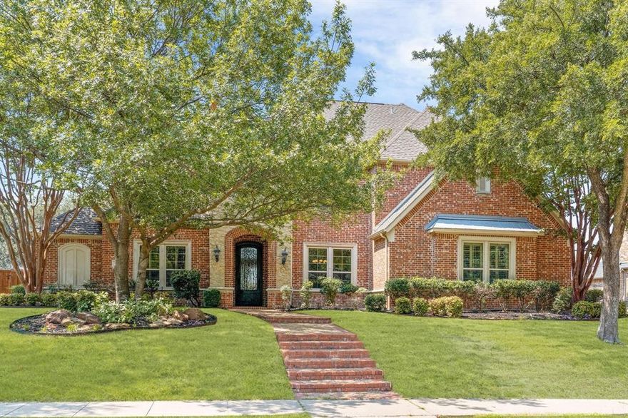 Luxury living awaits in Stonebridge Ranch’s Newport Village-Wellington Point, where timeless elegance & resort-style living converge on an exceptional .40-acre greenbelt lot with tranquil pond views & no neighbors behind. Spanning over 5,400 sq ft, this custom home offers 5 bedrooms, 4.5 baths & a thoughtfully designed floorplan ideal for refined living & entertaining. The double entry doors open to a grand foyer with open curved staircase, soaring ceilings & newly refinished hand-scraped hardwoods. 

Recent enhancements include fresh interior paint, new carpet throughout, new quartz countertops, designer lighting, & upgraded bathrooms, elevating the home with a sophisticated, move-in ready aesthetic. Elegant formal living & dining spaces, first-floor study with custom built-ins, & an expansive family room with stone fireplace, wet bar & custom entertainment center create warm, luxurious gathering spaces. The chef’s kitchen is appointed with abundant cabinetry, new quartz countertops, dbl ovens, 6-burner gas cooktop, built-in refrigerator, stainless appliances, & walk-in pantry. Additional highlights include plantation shutters, intricate moldings, multiple fireplaces & 3-car garage.

The first-floor primary suite & additional guest bedroom offer flexibility for multigenerational living, while upstairs features 3 additional bedrooms, oversized game room, dedicated media room & panoramic balcony overlooking the lush greenbelt. 

Outdoors, enjoy a private backyard retreat with sparkling pool & spa, outdoor living area, fireplace & built-in grill- an extraordinary setting for relaxation or entertaining- overlooking one of the many Wellington Point ponds.

Residents of Stonebridge Ranch enjoy premier amenities including pools, fishing ponds, parks, trails, tennis, pickleball & optional golf at Stonebridge Ranch Country Club. Combining luxury, privacy & exceptional updates in one of McKinney’s most coveted communities- this is more than a home- it’s a lifestyle