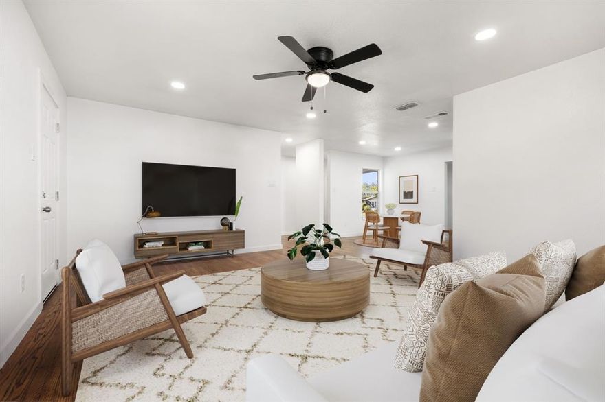 PERFECT AS A FIRST HOME OR A GREAT RENTAL INVESTMENT, this one truly checks every box!! Welcome to 3920 Vanette Lane — a fully renovated 4bed, 2bath home where modern updates meet warm character! Step inside to beautifully refinished original hardwood floors, fresh neutral paint, and open living and dining spaces that feel inviting from the moment you enter.

The kitchen is upgraded with white cabinetry, sleek quartz countertops, a marble-inspired backsplash, and stainless steel appliances — a clean, timeless design that works with any style! Both bathrooms have been thoughtfully updated with floor-to-ceiling tile, modern fixtures, and spacious walk-in showers to create a spa-like feel.

You’ll love the oversized primary suite, tucked away from the rest of the home for added privacy — complete with soft natural light and direct access to the laundry room for everyday convenience! Outside, the large backyard offers endless possibilities — outdoor dining, play space, pets, gardening, or future patio and fire pit setups. BRING YOUR DREAM YARD TO LIFE HERE!

Situated minutes from Hwy 35E, walking distance to the beautiful Lizzie Oliver Park, and just around the corner from highly-rated Peri’s Prep Academy, this location offers both convenience and community. COME SEE before she's gone!