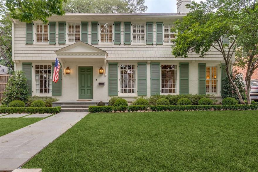 Welcome to 4560 Lorraine Avenue - a beautifully renovated and expanded gem nestled in the heart of Highland Park. Zoned to Bradfield Elementary School, this charming residence boasts four spacious bedrooms and three and a half bathrooms, offering an ideal blend of comfort and luxury. Step inside to discover an inviting open-concept floor plan, where the kitchen seamlessly flows into the living room, featuring an elegant fireplace. The expansive dining room is a showstopper with its beamed ceiling, fireplace, and adjacent wet bar with beautiful leaded glass cabinets, perfect for entertaining guests. Enjoy serene mornings in the beautiful keeping room or unwind in the light and bright living area, complete with built-ins, overlooking a turfed backyard with a putting green. The gorgeous primary suite offers a luxurious marble bath, separate shower, separate vanities, and a large office with custom built-ins. Also upstairs are two bedrooms that share a Jack & Jill bath, an additional en-suite bedroom, and laundry room providing privacy and convenience for all. This home is a true Highland Park treasure, combining modern amenities and an open floor plan with timeless elegance and classic charm. Experience the perfect balance of style and functionality at 4560 Lorraine Avenue.