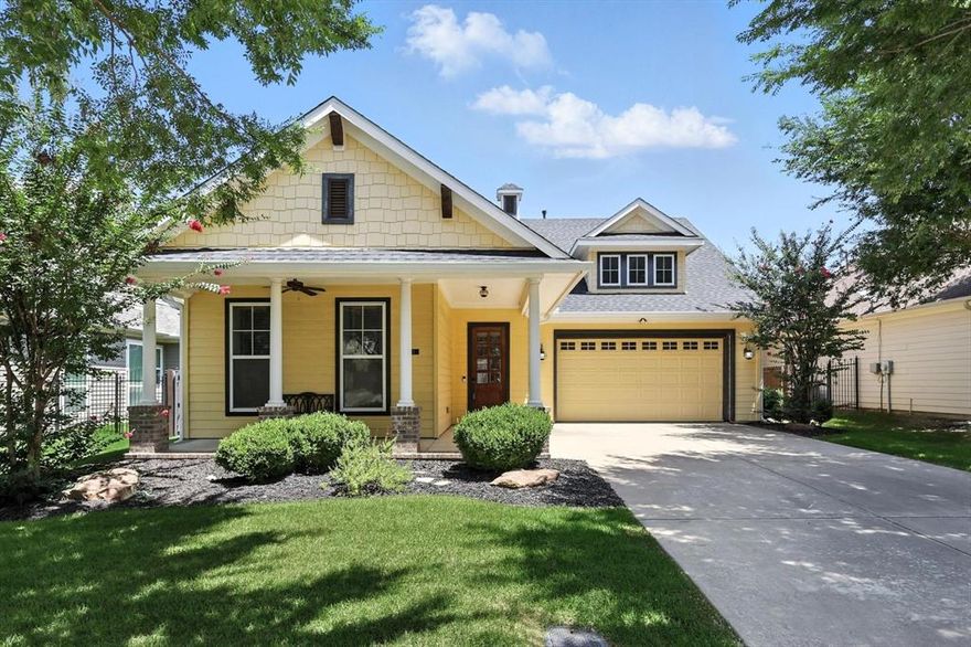 Welcome to Argyle Towne Village—an intimate, craftsman-style community built for real life: quiet streets, no drive-through traffic, and the kind of neighborhood where evening porch sits and friendly hellos are the norm. Just around the corner, Hilltop Elementary is truly walkable, and you’ll stay in highly sought-after Argyle ISD with Argyle Middle and Argyle High.

This one-story Noble Classic Homes build offers 3 bedrooms, 2 baths, and 1,816 sq ft of smart, open-concept living where the kitchen, dining, and living room flow together—perfect for hosting, homework at the table, and game-day gatherings. The kitchen is anchored by a gas range with double ovens, while a cozy gas fireplace warms the main living space. Recent improvements deliver peace of mind and true move-in readiness, including a new roof, newer HVAC, and brand-new carpet.

Quality details set the tone throughout: 8-foot solid-core doors, substantial 6-inch baseboards, and a layout that lives comfortably day to day. The primary suite is a retreat of its own, highlighted by a large walk-in shower and a calm, private feel.

Out front, an open-air craftsman porch invites morning coffee and sunset chats. And when Texas heat kicks in, you’re minutes from the community pool—close enough to enjoy, without the noise and traffic.

If you’ve been waiting for a low-maintenance home in a tucked-away Argyle neighborhood with walkable schools and everyday convenience, this is the one.