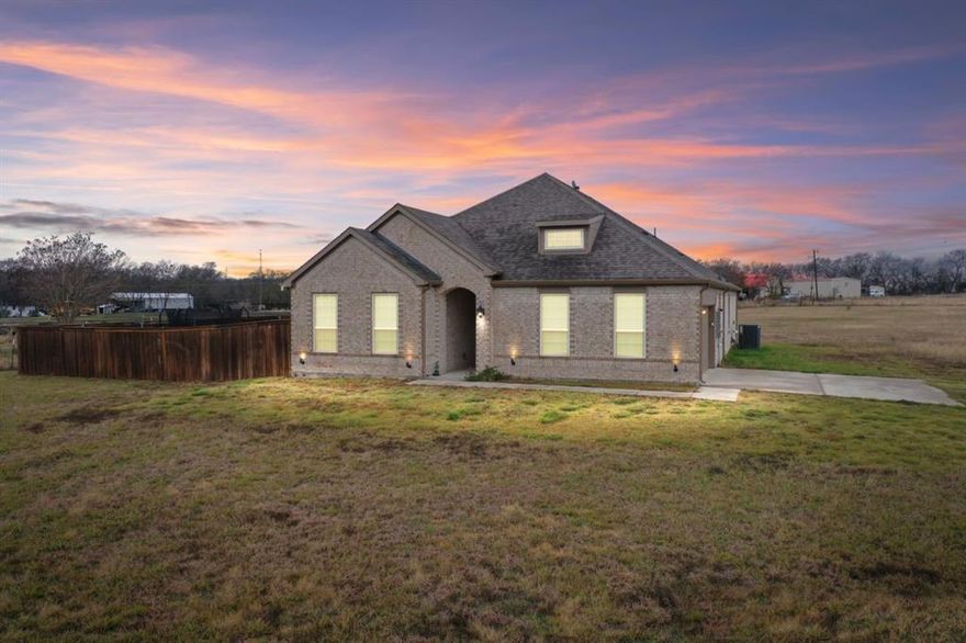 Seller found another home and said get this one sold! Don’t wait – this stunning 4-bedroom, 2-bath, 2-car garage spacious custom home on 1.7 acres is a rare find. Only three years old and meticulously maintained, it feels brand new without the wait of new construction. Fresh carpet in the bedrooms, wood-look tile throughout the main areas, an open floor plan, and gorgeous quartz countertops with soft-close cabinetry elevate every space. The custom cabinet color is truly a showstopper. A charming backyard storage shed is included. If you hurry you can be home for summer!

Be sure to check the transaction desk for the full list of upgrades – homes like this don’t come along often. Run, don’t walk!

All information deemed to be accurate but buyer and buyer's agent to do their own due diligence