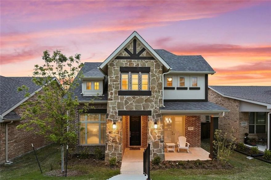 Step into style and sophistication in this former model home, thoughtfully designed with high-end finishes and an entertainer’s layout. Located in the coveted Barcelona community and zoned to top-rated Frisco ISD, this home offers the perfect blend of luxury and everyday comfort. Inside, you’ll find stunning wood floors, quartz countertops, and upgraded stainless appliances. The open-concept kitchen, dining, and living areas are filled with natural light and feature an oversized island with sleek grey-and-white finishes.

A guest suite on the main floor provides privacy and flexibility, while the upstairs is made for entertaining, complete with a large game room, card room, wet bar, and open loft. The elegant primary suite includes a cozy sitting area and a spa-inspired bath with a freestanding tub, oversized walk-in shower, dual sinks, and spacious closet.

Additional highlights include a covered patio, built-ins, generous storage, and a rear-facing garage. With quick access to Hwy 121, Hwy 75, and the Dallas North Tollway, this home checks every box for location, design, and comfort.