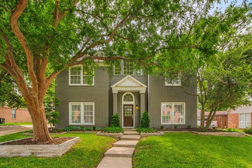 Open house Sunday 1-3pm.  Designer Inspired 4 Bed 3 ½ Bath Classic Style Home in Highland Village is completely updated & a short walk from Outstanding Schools, Parks, and Trails! Upon Entry you immediately notice the Dramatic 18ft Ceilings enhanced by Wood look Tile, Natural Stained Wood Staircase & Farmhouse Chandelier providing a modern look & feel. The oversized Study is privately located away from the living areas has Shutters & filled with Natural Light. But wait....when you see the KITCHEN you won’t want to leave. Completely remodeled in 2015, the abundant amount of Natural Wood Cabinets with granite counters, pull out drawers, stainless steel appliances & a Chef’s 48inch Thermador Gas Oven are features you find in a million dollar home! The main Living Area is Spacious and complimented by Built in Bookcases & a Gas Fireplace. The massive Primary Suite with an Amazing Updated Bath including Frameless Glass Shower, Separate Vanities, Framed Mirrors and 2 Closets features Wood Look tile as well. Bedroom 2 has an En Suite with Completely Updated Marble Counter Furniture Vanity & Walk in Glass Shower. Bed 3 has Shiplap Walls with Built in Shelving & Storage, plus a HUGE walk in closet.  Bed 4 is Oversized & Shares a full Bath that is also updated with furniture vanity and walk in shower, frameless glass.  Be sure to checkout the Mud Room with laundry hookups and built in cabinetry, plus a half bath!  All new carpet upstairs! HVAC replaced in 2021, Water heater replaced in 2023. So much storage space in this home!  The 2 car garage is oversized with ample storage and workbench.  Note the entire home has solar screens, removed for showings.  The Stamped Concrete Back Patio is great for Entertaining & Quiet enclosed back yard concealed by 2021 Installed Retention Wall & Fence.  Don't miss the additional parking by the garage for a vehicle, RV or Boat!  No HOA!!