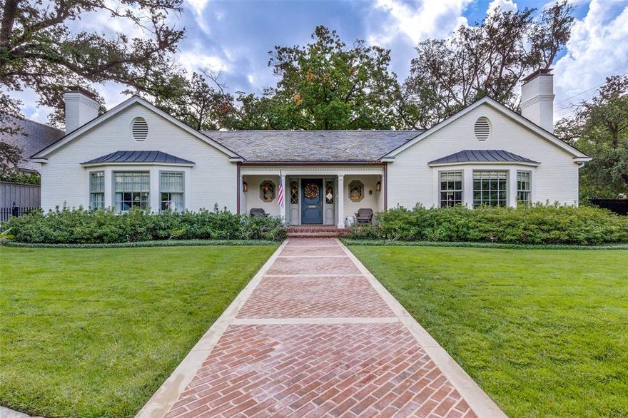 Situated on nearly a half-acre corner lot in Highland Park, 4255 Westway was fully renovated & modernized in 2019 & showcases the extraordinary work of architect Wilson Fuqua & interior designer Cathy Kinkaid. The large private lot permits most of the residence to occupy the first floor including the primary suite. Expert craftsmanship & modern amenities seamlessly blend with traditional design creating inviting spaces combined with a sophisticated palette. The extensive renovation includes all new electrical, plumbing, HVAC, foam insulation, hardware, fixtures, Pella windows, slate roof, Control4 automation, French drains & whole-house hot water circulation system. A chef's dream kitchen, elegant living & dining areas, a casual family room, intimate keeping room & large game room cater to both formal & relaxed gatherings. The spectacular backyard boasts a new pool-spa with inlayed waterfalls, outdoor sitting area, graveled storage area & access to a pool house or workroom with ½ bath.