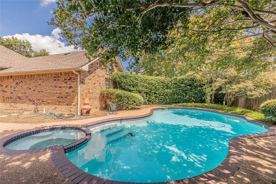 Wonderful one story home in established Josey Ranch neighborhood. This home has a lot of built in features, sunken living room with view to the backyard oasis with private pool and hot tub.  The rooms are separated with the owner's retreat having its own entrance to the backyard, large ensuite bath with double sinks and nice storage.  The fourth bedroom is near the garage with a door to close off from the rest of the home for privacy.  Two secondary bedrooms share a hall and a bath.  This home has so much to offer!  Home is being sold AS IS! Home is priced to sell based on updates needed.  No credit given for cosmetic changes.  This is an estate.   There is no seller's disclosure.  Please address all offers to The Estate of David M. Youngstrum.  Buyer and buyer's agent to verify that all information is correct and true.