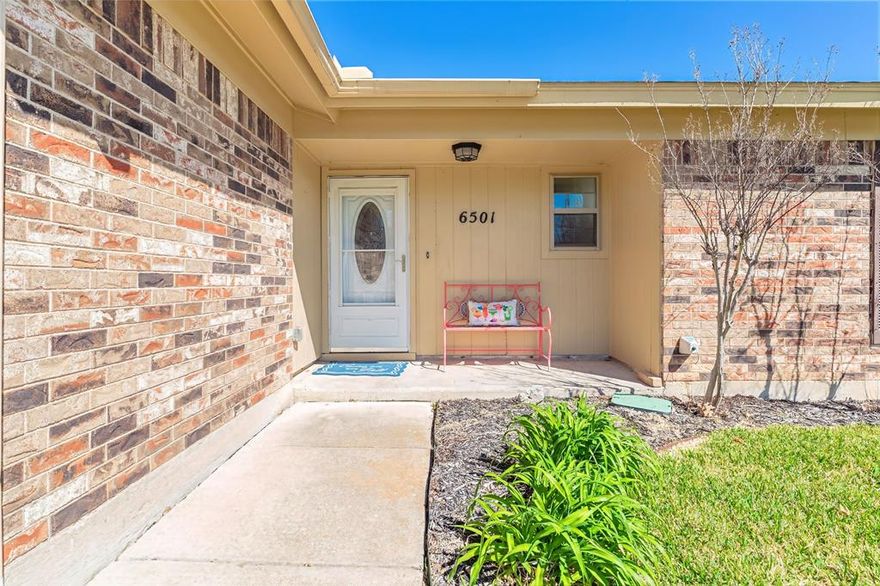 This home is fully remodeled from the studs!  If you are looking for move-in ready, this is it.  Sitting on a corner lot, this 3 bedroom, 2 bath brick home has all the modern touches.  A stylish kitchen, featuring new cabinetry, appliances, pantry, and countertops connects to the dining area.  The living area has a ceiling fan and fireplace, and patio doors leading to the backyard provide lots of natural light for the space.  All bedrooms have ceiling fans and walk-in closets for plenty of storage, and both full bathrooms have built-in cabinets and plenty of room.  For those Texas summer days, the backyard features a lovely pool and is surrounded by a tree-lined fence for extra privacy.  In the 2 car garage, you will find washer and dryer hookups along with plenty of extra storage space.  
The list of updates is extensive:
New wiring, plumbing, HVAC, walls, paint, trim, cabinets, appliances, flooring, water heater, windows.