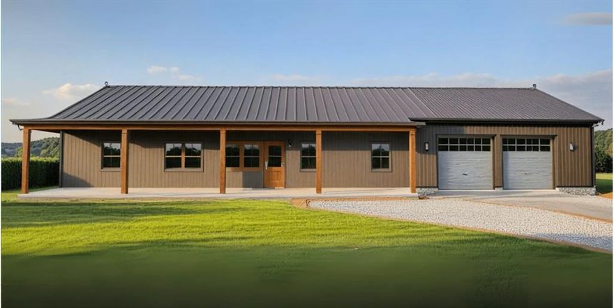 LOOKING TO RETIRE AFFORDABLY ON SOME LAND IN GRAYSON COUNTY?? COUNTRY LIVING AT ITS FINEST ON ALMOST TWO ACRES OF LAND + NEW BARNDO!! 1,500 Square Foot Custom Barndominium on Almost TWO ACRES AVAILABLE NOW in Wild Rose Ranch, Located in Tioga Tx and Close Proximity to Dallas North Tollway! Horse and Animals OK! Location Provides Easy Access to Celina, Prosper and Frisco Plus all the Shopping and Stores Including the Upcoming HEB and Costco. This Barndominium Design Floor Plan is a ONE STORY 1,500 SqFt Home that has 3 Full Bedrooms and 2 Bathrooms with Front Porch and Back Patio PLUS TWO CAR GARAGE. This Barndo is a Hybrid Build with Welded Metal Frame Roof and Wood Frame Walls & Interior. INCLUDES Polished Concrete Floors, 26ga R Panel Siding and Roof, Spray Foam Insulation, 1x4 Base Boards and Trim, Paint Grade Cabinets, Builder Grade Appliances & Builder Grade Fixtures. Located in County Land with Amazingly Low Tax Rate, NO HOA, NO MUD, NO PID! Please Contact the Agent Directly for More Information and Any Questions. You Can Drive by 1177 Calk Rd in Tioga to See the Proposed Lot 6 Where this Home Will be Built as Well as View the Other Lot Locations. This Custom Dream Home Can be Built on Any of the Four Available Lots in Wild Rose Ranch. This Price of 519k Includes Lot 6 - 1.97 Acres - AND Custom Barndomiunium Together! Builder is Wesley Farr Homes LLC, Luxury Home Builder Based in Celina, Tx. Lot is Big Enough for a Pool, Oversized Garage, RV Storage or Mother In Law Suite. Come Retire in the Grayson County and Pay Low Taxes and Still be Close to Major Cities! Get the Best of Both Worlds!