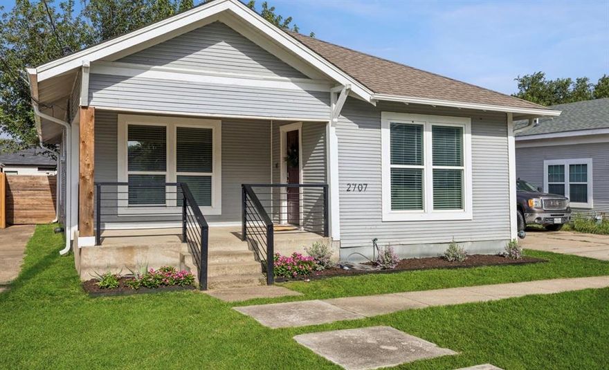 Charming Craftsman-style bungalow blending timeless character with modern updates and everyday functionality. From the inviting covered front porch to the bright, open living spaces, this home offers warmth, simplicity, and move-in-ready comfort.
Inside, you’ll find beautiful hardwood floors throughout, abundant natural light, and a seamless flow between the living and dining areas. The updated kitchen features sleek white cabinetry, stainless steel appliances, subway tile backsplash, open shelving, and generous prep space—perfect for both daily living and entertaining.

The spacious primary and secondary bedrooms provide flexibility for guests, a home office, or growing needs. A dedicated laundry room adds convenience, while modern fixtures and neutral tones create a clean, cohesive feel throughout.
Step outside to an oversized backyard with plenty of room to entertain, garden, or expand. With private driveway parking and thoughtful updates, this home is ideal for first-time buyers, downsizers, or investors seeking strong rental potential.
